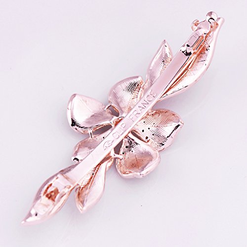 IPINK New Fashion Girls Shiny Crystal Hairpins Rhinestone Elegant Flower Hair Barrette Clip