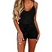 Dreamskull Women Summer Casual Spaghetti Strap Adjustable Waist Drawstring Short jumpsuit Cami Romper for girl