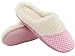 ULTRAIDEAS Women's Lamb-hug Comfy Fleece House Slippers Memory Foam, Slip-on House Shoes Indoor Outdoor (Pink, Size 9-10)