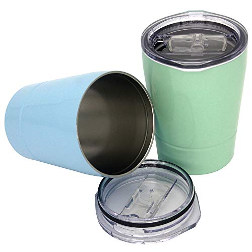 DuoLe Becher aus Edelstahl, 2er-Set, Mini-Thermoreisebecher für heiße und kalte Getränke, Kaffee, Tee, auslaufsicher… – Bild 6