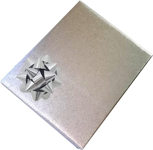 Kraft Wrapping Paper Roll 100% Recycled and Recyclable Gift Wrap (Silver 5m)