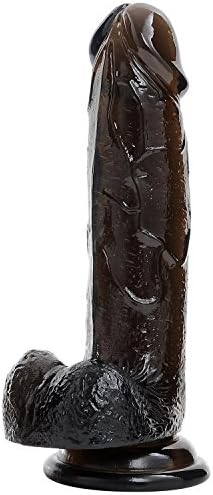 Love Fire 2QI 7 Inch Stud Black Premium Dong with Suction Cup - Harness Competible