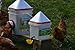RentACoop Chicken Feeder - 20 Pounds - BPA Free - Food Grade Plastic - Pellets, Crumbles and Grain - (One Feed Port (2-3 Hens))