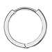 14k REAL White Gold 3mm Thickness Huggie Earrings (12 x 12 mm)