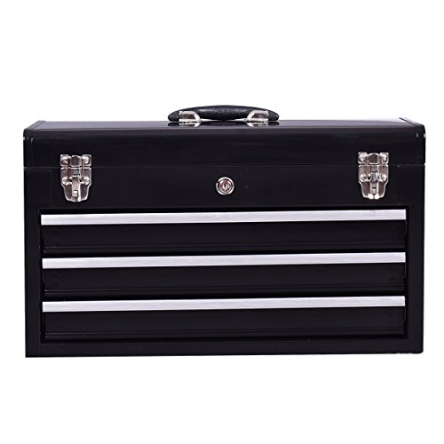 New Portable Tool Chest Box Storage Cabinet Garage Mechanic Organizer 3 Drawers