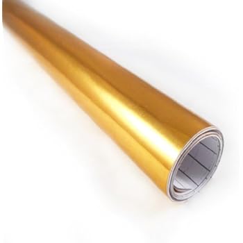 Chrome Mirror Gold Vinyl Wrap Sticker Decal Film Sheet - 12
