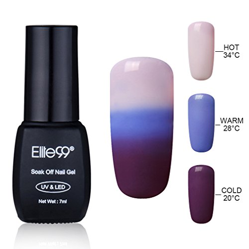 Elite99 Thermal Color-Changing Nail Polish, UV LED Soak Off Gel Polish, Temperature Color Change 7ML 4218 Elite99 Thermal Color-Changing Nail Polish, UV LED Soak Off Gel Polish, Temperature Color Change 7ML 4218