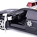 FUN LITTLE TOYS Police Car Toy Friction Powered with Light and Sound, 4 Wheels, 2 Car Doors, 1:20 Simulation Vehicle, Black