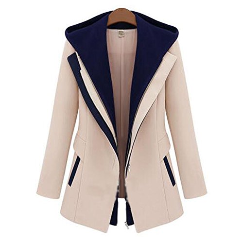 HelloPretty Women's Winter Slim Fit Hoodie Jacket Sweatshirt Hooded Outwear Coat (S, Khaki)