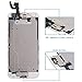 FFtopu for iPhone 6 Screen Replacement White, LCD Touch Display Digitizer Assembly with Home Button, Front Facing Camera Proximity Sensor, Ear Speaker and Full Repair Tools
