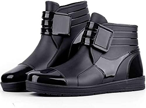 ムリョシューズ メンズ レインブーツ レインシューズ 防水 防滑 クッション性 ベルクロ 履きやすい ショートブーツ 黒 青 撥水 軽量 雨の日 梅雨 台風 釣り ハイカット アウトドア かっこいい 通勤 通学 歩きやすい