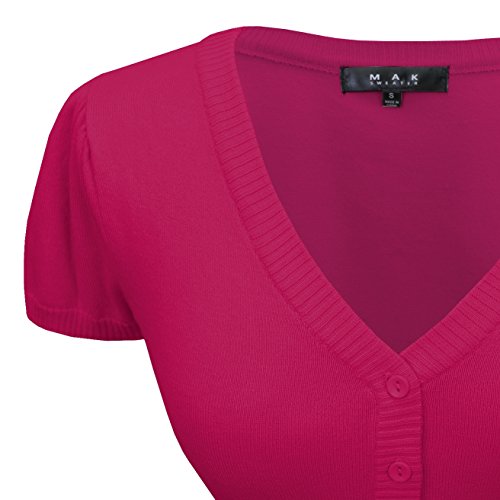 Cap Sleeve Crop Cardigan, 29Colors, Vintage Inspired, Pinup, by Mak MK2137-MAG-L