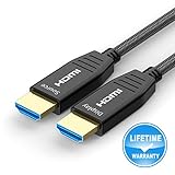 Fiber HDMI Cable 25ft 4K 60Hz, FURUI HDMI 2.0b Fiber Optic Cable Nylon Braided HDR10, ARC, HDCP2.2, 3D, Dolby Vision, 18Gbps Fiber Optic HDMI Cable Subsampling 4:4:4/4:2:2/4:2:0 Slim and Flexible