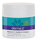derma e Deep Moisturizing Formula, Vitamin E 12,000 IU Crème, 4-Ounce Jar (Pack of 3)