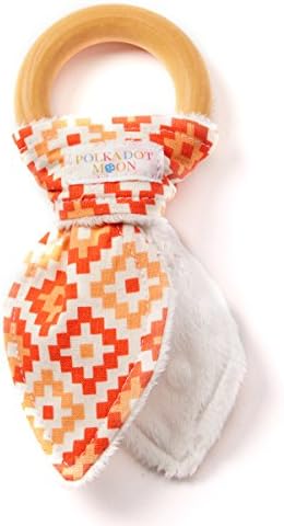 Baby Teether Toys -Plush Bunny Teether- Teether Ring With Minky Fabric