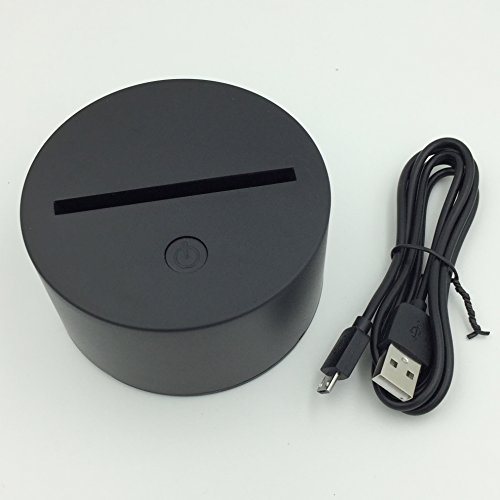 LED Lamp Base for 3D Illusion Acrylic Light Panels, Power with 3x AA Batteries or Included USB Cable LED Lamp Base for 3D Illusion Acrylic Light Panels, Power with 3x AA Batteries or Included USB Cable