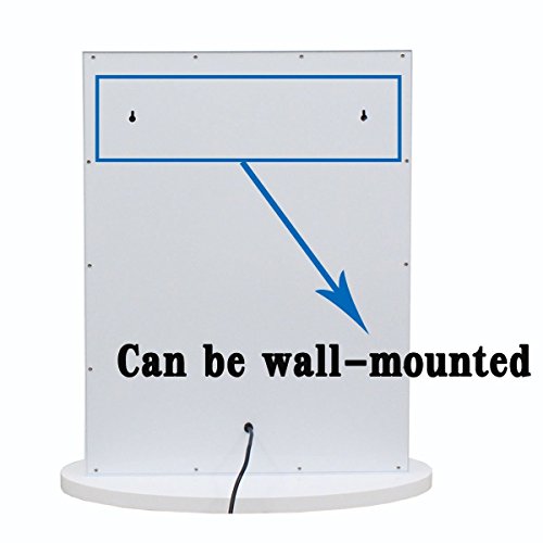 White Hollywood Makeup Vanity Mirror with 12 Dimmable Light Bulbs, Natural Daylight Lighting Wall Mirror with Detachable Base, LED Lighted Cosmetic Mirror for Bedroom Dressing Room (25.6'' x 19.7'') - Thumbnail 7