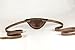 Leather Eyepatch. Slight Convex Eye Patch (Left Eye, Brown)