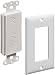 Arlington Industries CED130WP-1 Cable Entry Device with Slotted Cover and Wall Plate, 1-Gang, White, 1-Pack primary