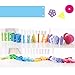 ATDAWN Wooden Educational Toys, Wooden Shape Color Sorting, Preschool Stacking Blocks, Toddler Puzzles Toys for Boys and Girls (Style 1)