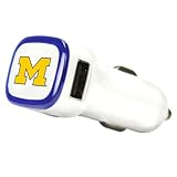 NCAA Michigan Wolverines Car Charger, White