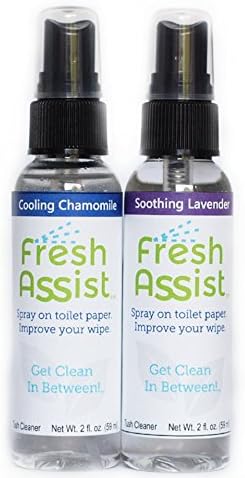 Fresh Assist Best Flushable Wipe Alternative - Soothing Lavender &amp; Cooling Chamomile 2 Pack