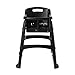 Rubbermaid Commercial Products Sturdy High Chair, 33lb Capacity, Black, Pre-Assmbled Without Wheels, Stackable, Fits Under Table for Child/Baby/Toddler Seating