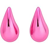 ZENCHEER 14K Gold Clip On Earrings Women,Teardrop Chunky Detachable Hoop Clip-On Earrings for Non Pierced Ears Hypoallergenic Lightweight Earring Clips