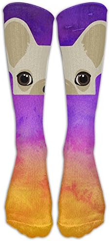 Wangjianhuan French Bulldog Custom Knee High Socks Football Baseball Long Stockings For Men Women