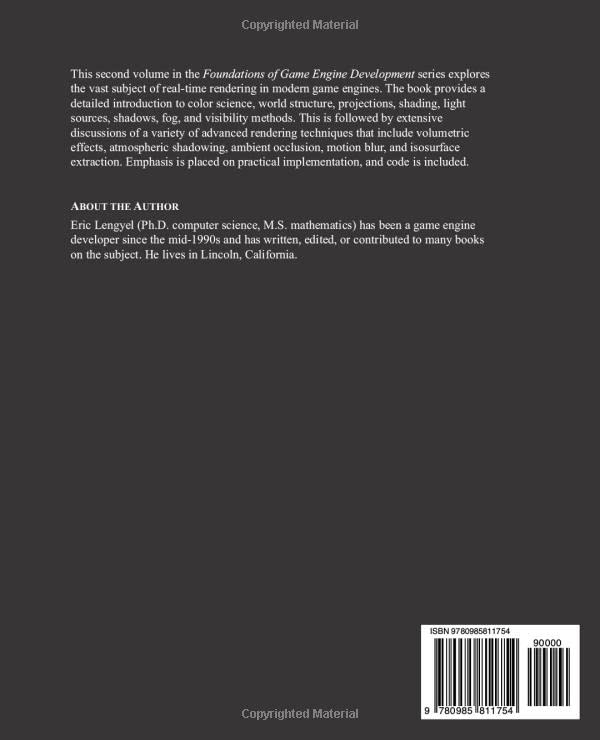 Foundations of Game Engine Development, Volume 2 Rendering Pricepulse