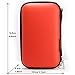 iMangoo Electronics Organizer Travel Case Larger Cable Cord Organizer Essential for Women Girl, Hard Shockproof Power Bank Charger Accessories Pouch Cruise Airplane Must Have Tech Bag Purse Red