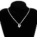 Sterling Silver I Love You to The Moon and Back Cubic Zirconia Necklace Heart Pendant