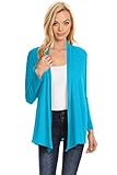 Simlu Womens Open Drape Cardigan Reg and Plus Size