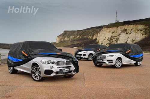 Holthly YXL Car SUV Outdoor Cover, 100% Waterproof Anti-UV Sun Cover for 4x4 Audi Q7, BMW X5, Mercedes GLE, Porsche Cayenne etc