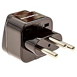 Brazil Plug Adapter For TYPE N Plug - Travel Adapter Works With Brazilian Electrical Power Outlets