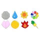 Pokemon Gym Badges: Gen 1 - Kanto (Clear Coating, Iron)