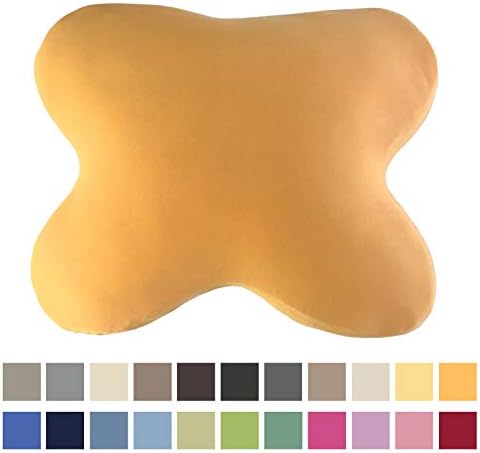 EddaLux Cover for Tempur Ombracio Cushion Stomach Sleeper Pillow Cushion Cover for Butterfly Pillow Zip 100% Cotton, honey, 54 x 48 cm