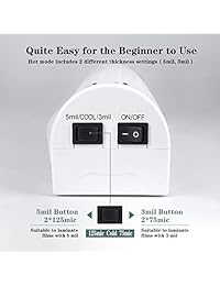 Máquina laminadora térmica para A3 A4 A6, máquina laminadora con dos sistemas de rodillo, nueva actualización, calentamiento más rápido, laminado más rápido, para uso doméstico y de oficina, con 15 bolsas