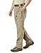 CQR CQ-TLP105-KHK_32W/32L Men's Tactical Pants Lightweight EDC Assault Cargo TLP105