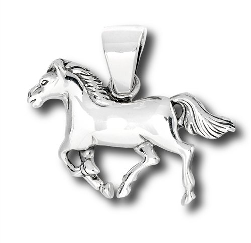 Horses Sterling Silver Running HORSE Pony Charm Pendant