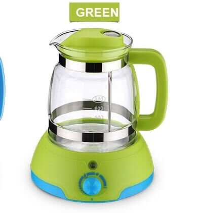 DMWD Baby Milk bottle Heater sterilizer Tea Coffee Warmer Thermal Insulation electric kettle seat Thermostat glass boiler cup EU 220V (Green)
