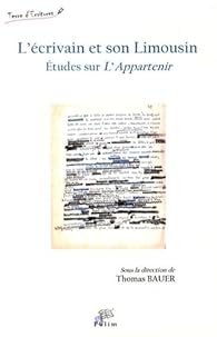 Book's Cover ofL'Écrivain et Son Limousin. Études Sur l'Appartenir