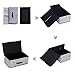 Onlyeasy Fabric Foldable Large Storage Boxes - Bins Cubes Dividers Containers Baskets Cloth Closet Shelf Cubby Bookcase Baby Organizer for Home with 2 Lids, 19.7