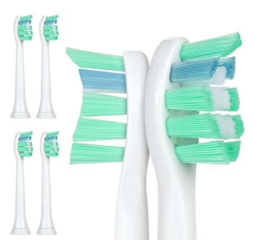 Toothbrush Heads, Toothbrush Sonic Replacement Toothbrush Heads For Philips Sonicare Electric,Snap-on Replacement Brush Heads 4 pack