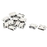 uxcell 12 Pcs Micro USB Type B Female Socket 180 Degree 5-Pin SMD SMT Solder Connector
