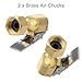 AstroAI 4 Pack Air Chuck, Heavy Duty Closed Flow Lock On Tire Chuck with Clip for Inflator Gauge Compressor Accessories, Yellow
