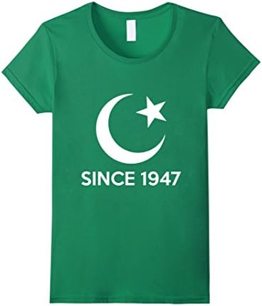 Womens Pakistan Independence Celebrating 70 Years since 1947 Large Kelly Green