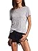 SheIn Women's Draped Crisscross Back T-Shirt Tee Top Medium Grey