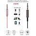 Earbuds Headphones with Microphone 2 Pack Powerful Bass Magnetic in Ear Earphones Wired 3.5mm Volume Control with Zipper Case for Apple iPhone iPad Samsung and More Durable Stereo (Rose Gold)