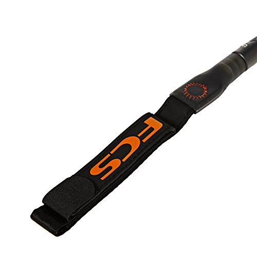 FCS Freedom Series Surfboard Leash - 6' feet - Orange - High Tensile Over-Braided Nylon Cord